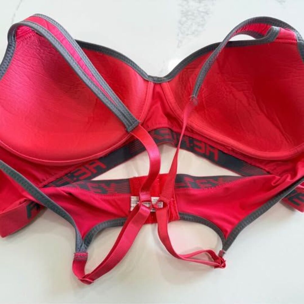 Bra Reflex 3X Molded Cup Sports Bra – Pink/Gray C7345 - Picture 3 of 7